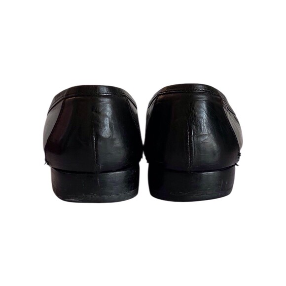 VTG JOHNSTON & MURPHY 151091 HAYES MEN SHOES 7.5M BLACK LEATHER TASSEL SLIP ON main image 10